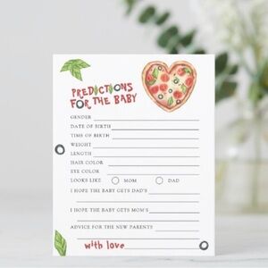 Baby Shower Prediction Cards
